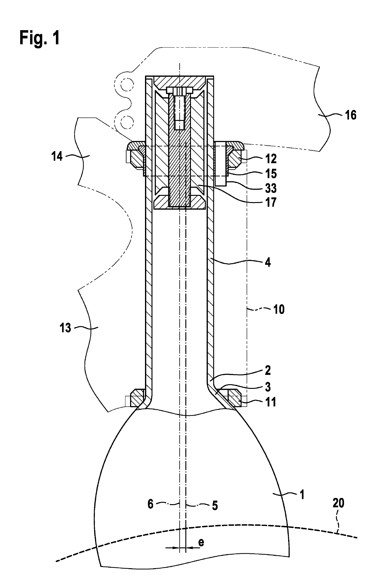 Eccentric bicycle fork shaft