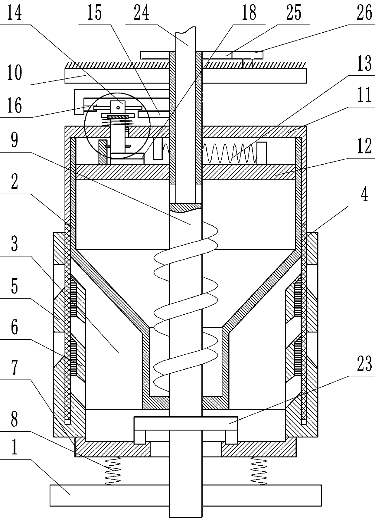 Rotary cleanable sludge granulator