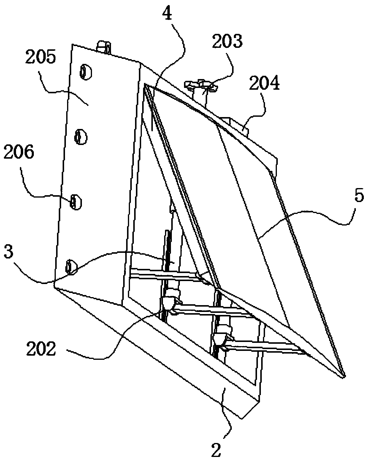 Flat solar based external-hanging windproof heat collection plate