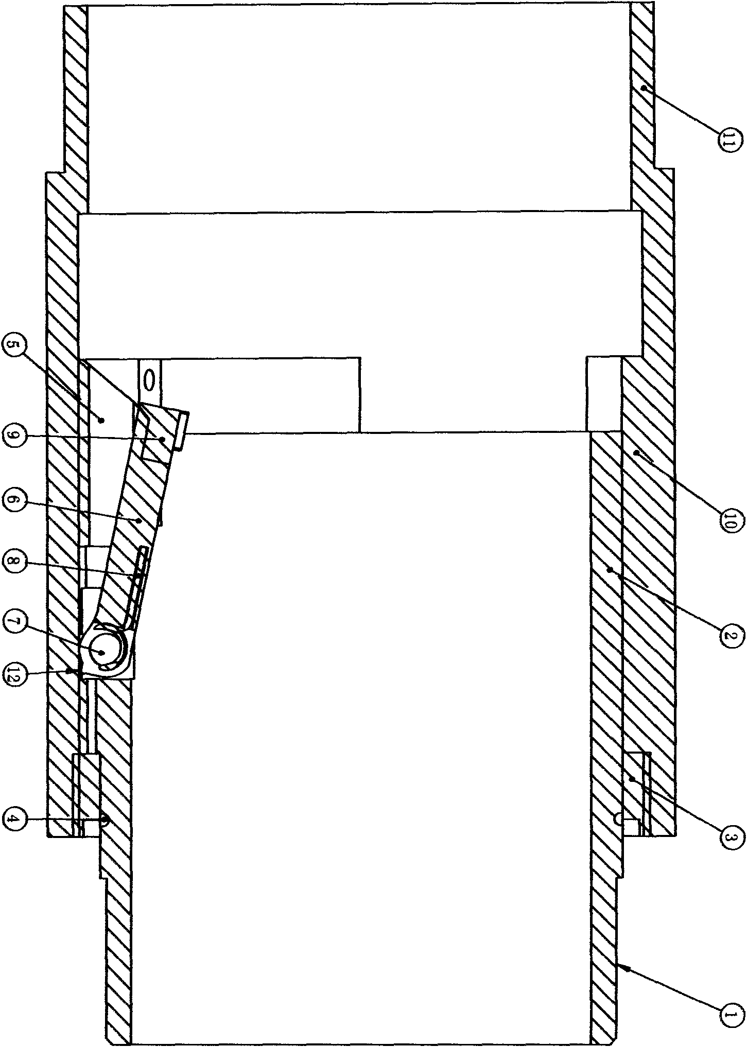 Sizing intercepting rock core drilling tool