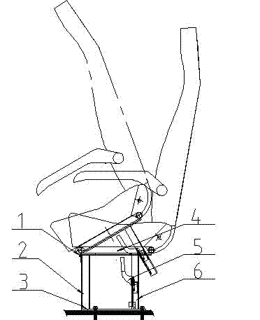 Automobile turnover seat