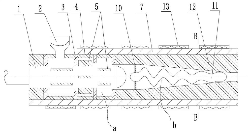 Cold flow fiber forming extrusion molding method and device for polytetrafluoroethylene film