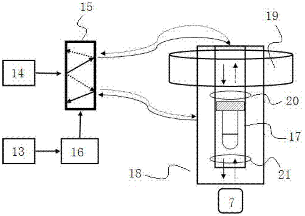 Nuclear magnetic resonance (NMR) device and measurement method based on laser atomic magnetometer