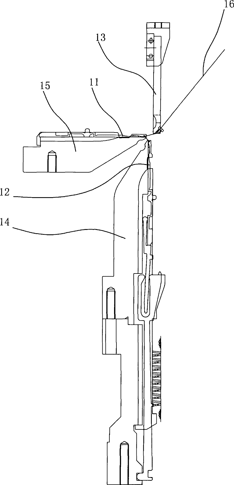 Double-faced jacquard circular knitting machine capable of weaving terry weave