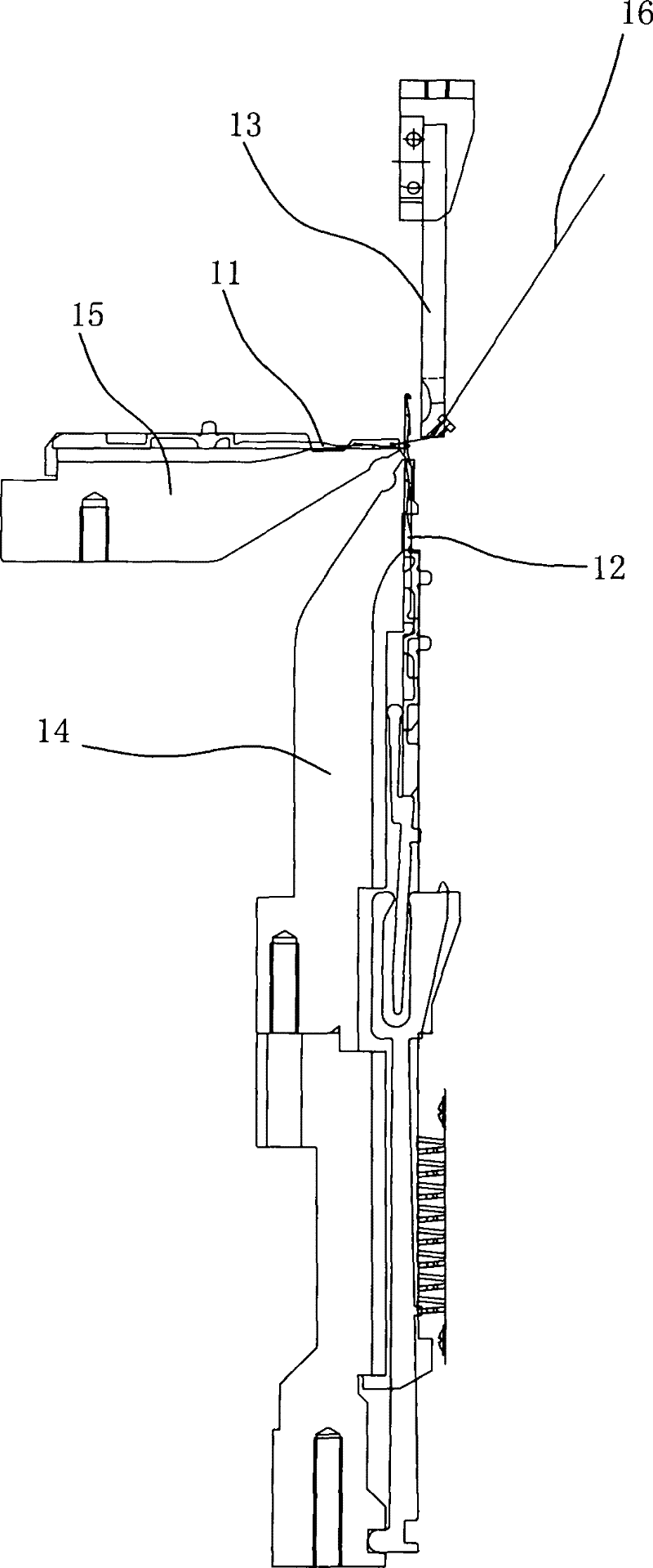 Double-faced jacquard circular knitting machine capable of weaving terry weave