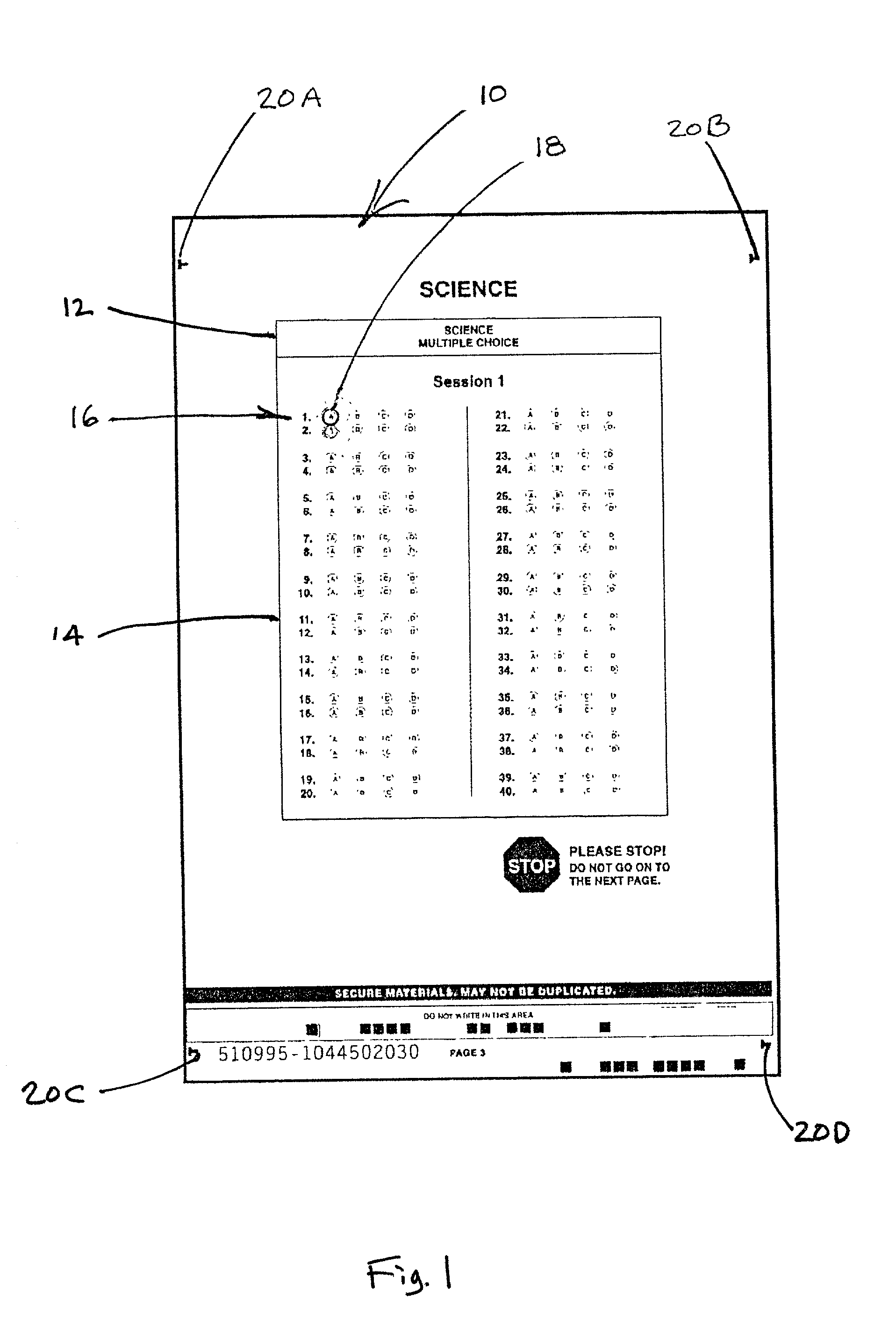 Gray scale optical mark reader