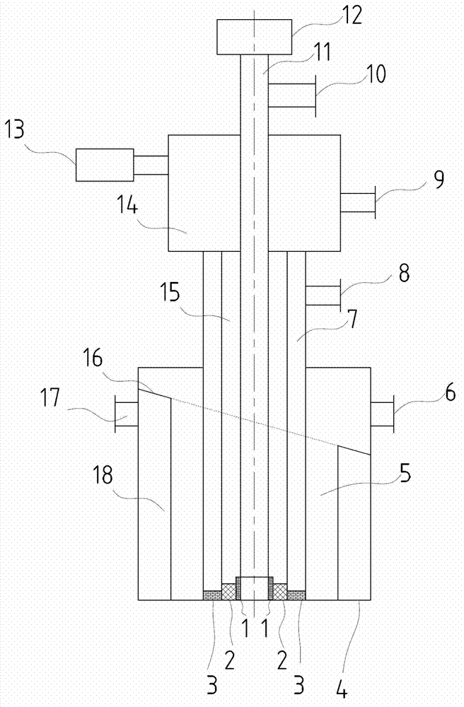 Integral gasification furnace ignition device under pressure