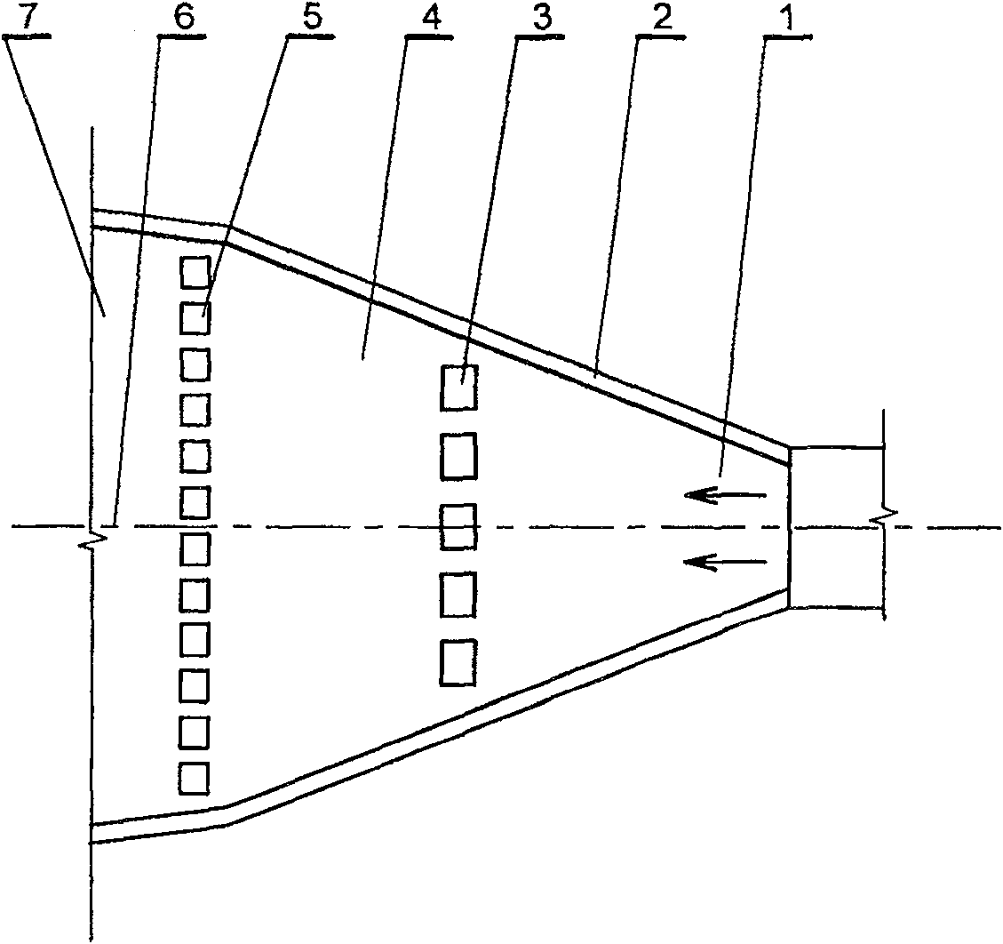 Drainage system estuary pier bar swirl chamber composite energy dissipation method