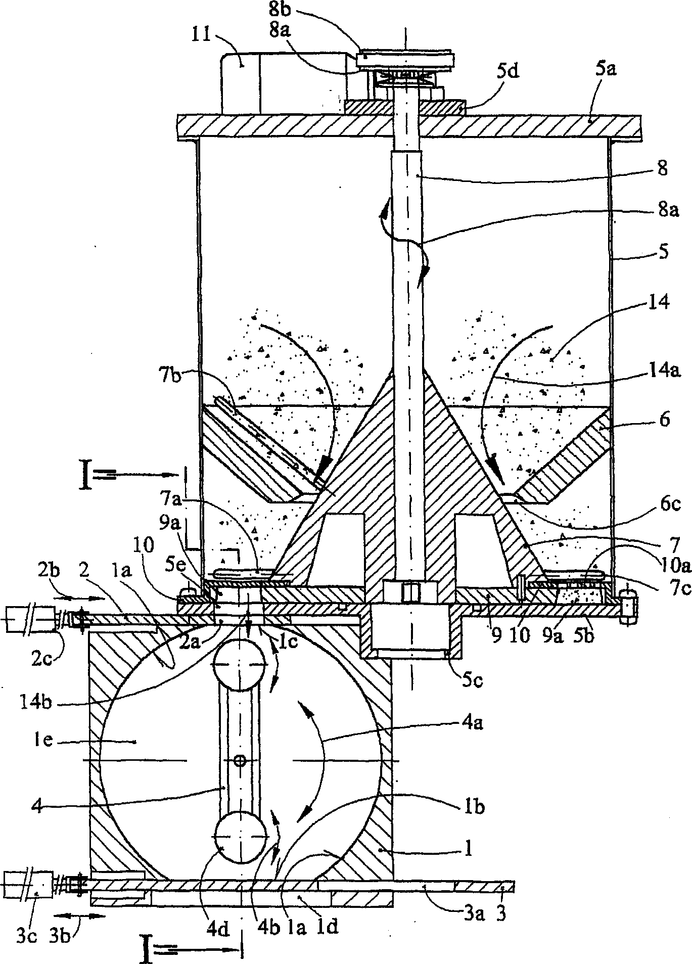 Kneading machine with dosing device