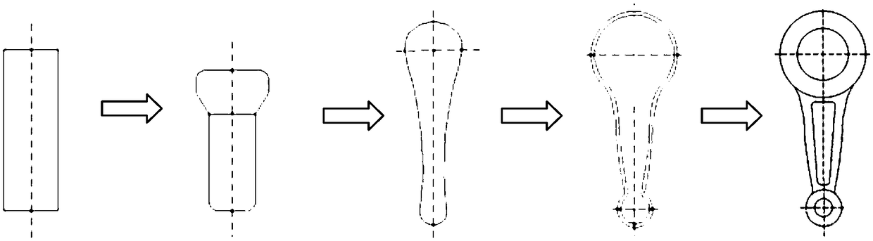 Precise thermal machining method for an engine piston connecting rod