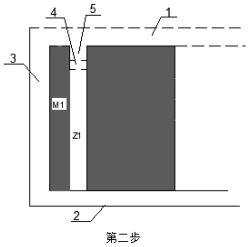 Three-down coal mining method for concentrated filling roadway in near-horizontal extra-thick coal seam and step-by-step mining