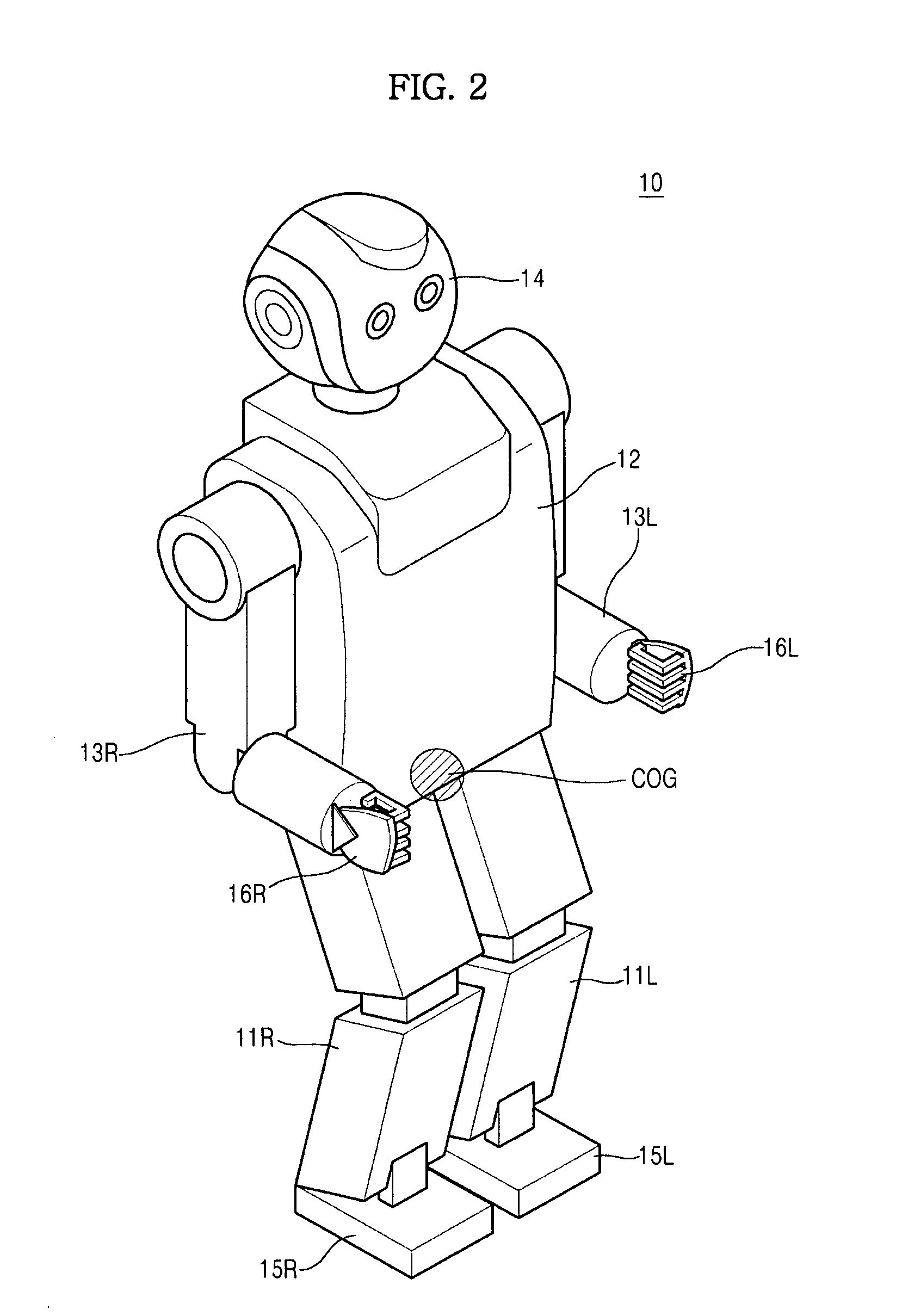 Robot and method of controlling balance thereof