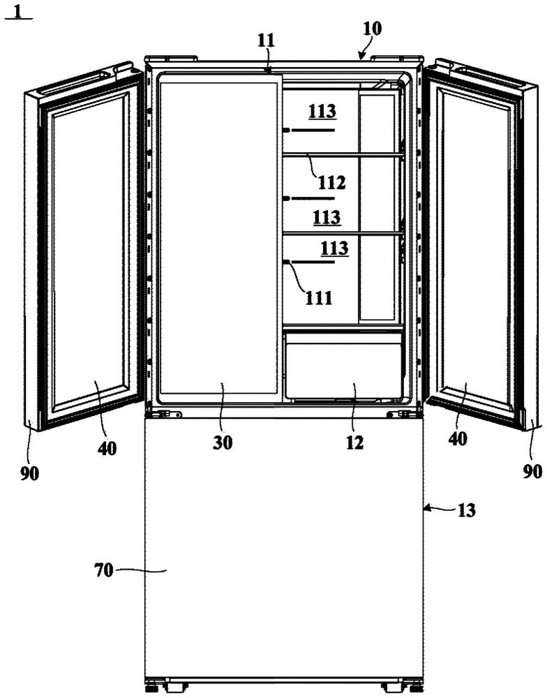 Display device for displaying refrigerator and display method thereof