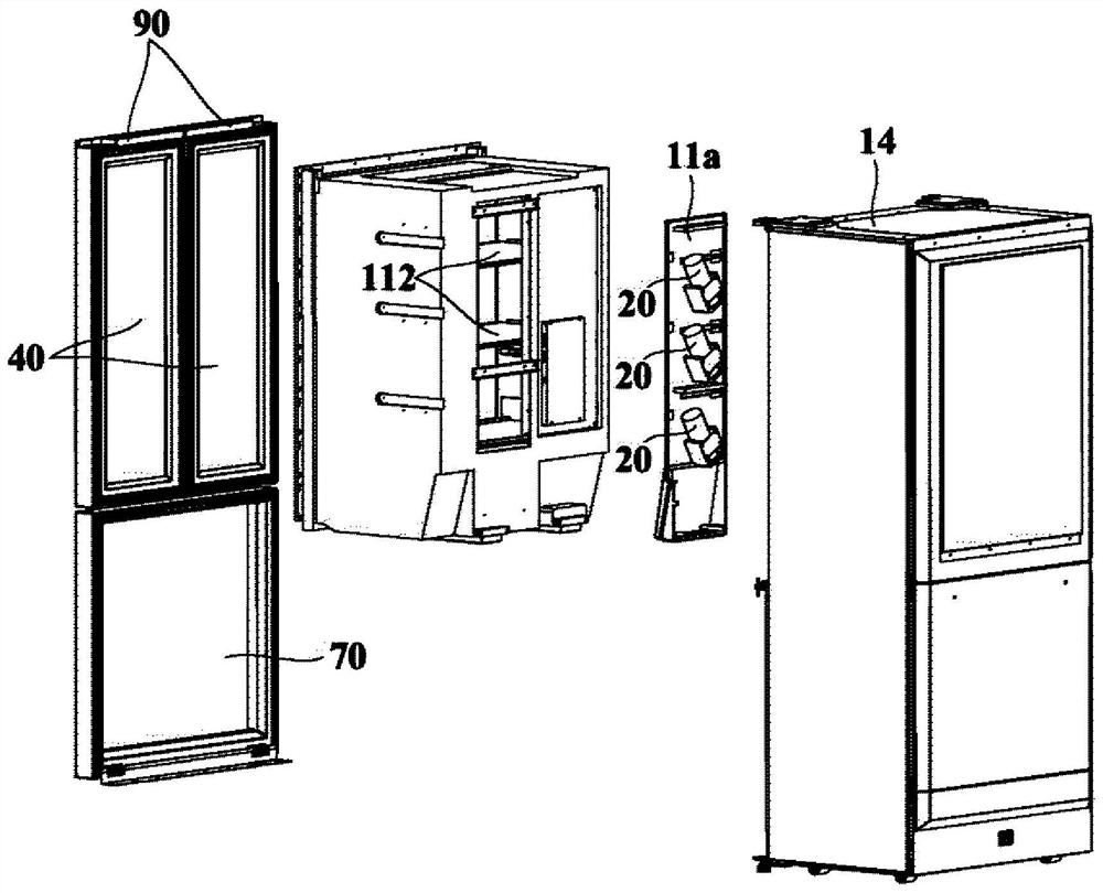 Display device for displaying refrigerator and display method thereof