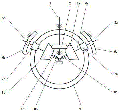 Self-rotation-free traction type stepless speed changer