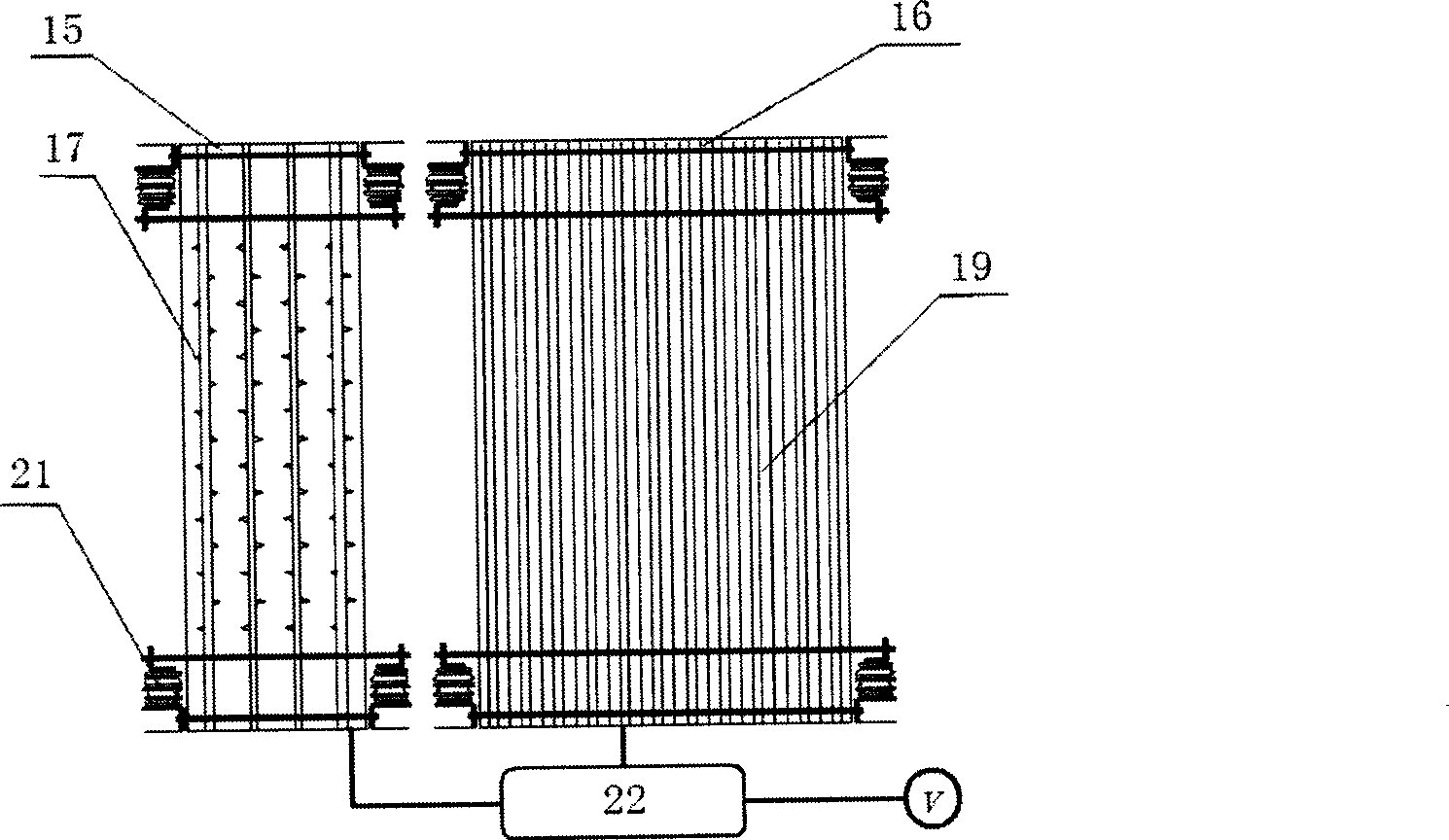 High wind-speed tunnel air electric dust-collection system