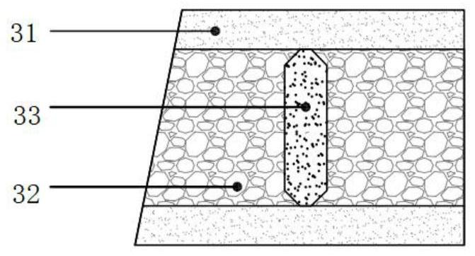 Ecological concrete bank protection structure for urban river bank slope improvement