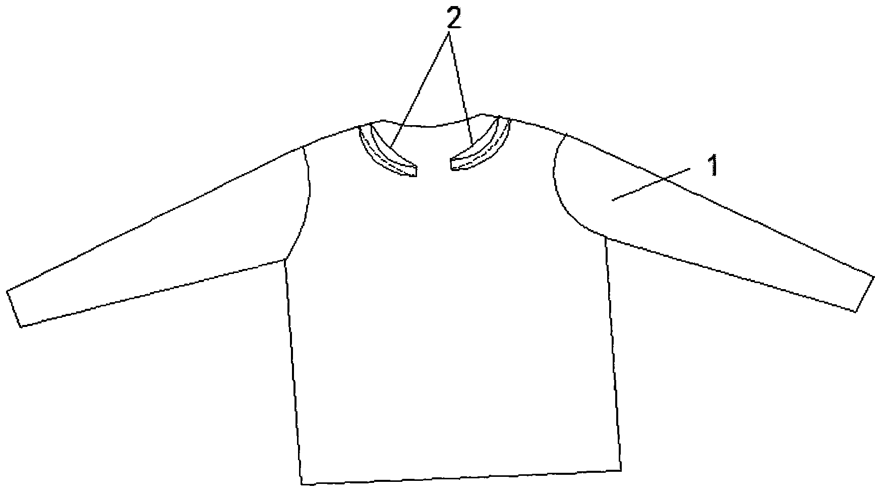 Water absorption and water guide garment with invisible hanging bands