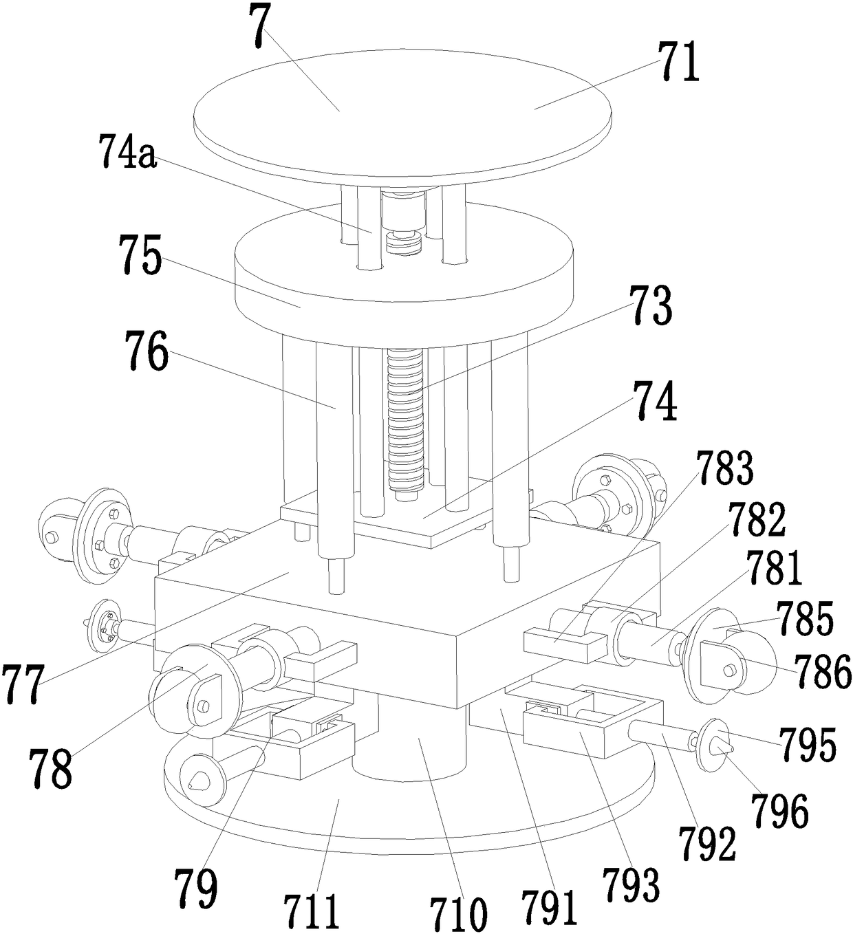 A parallel lifting and locking device for urban sewer decontamination