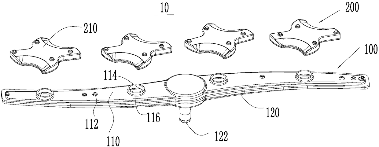 Dishwasher spray device and its dishwasher