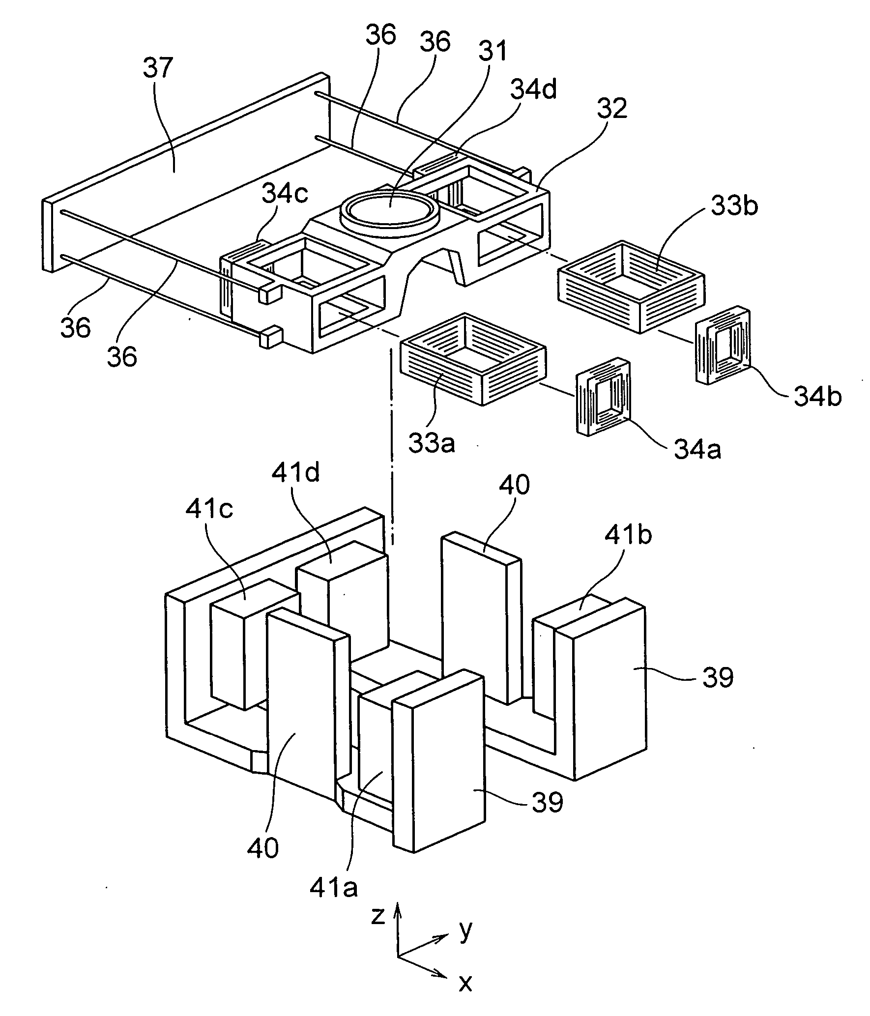 Objective-lens driving apparatus and optical disk apparatus