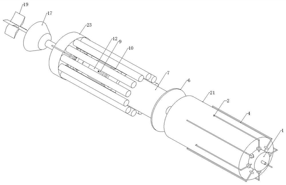 A semi-covered multi-stage power underwater high-speed thruster and its control method