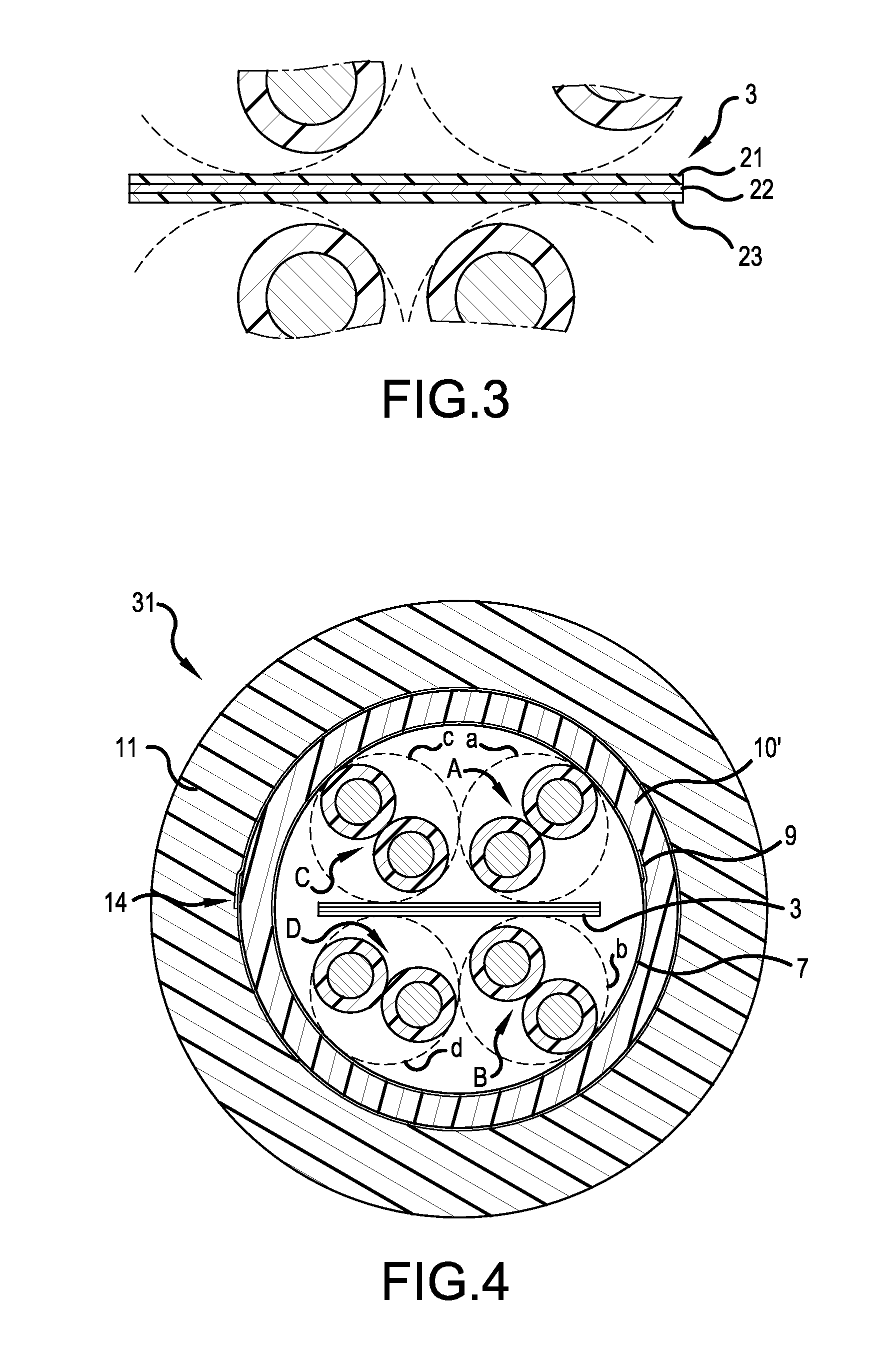 Shielded cable with UTP pair environment