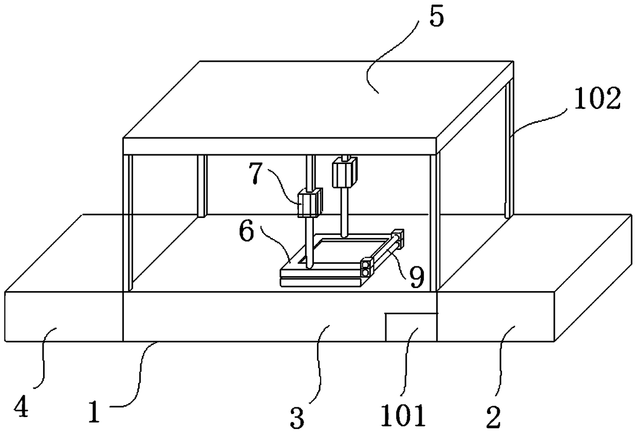 A semi-automatic polarizer peeling device for liquid crystal display panels