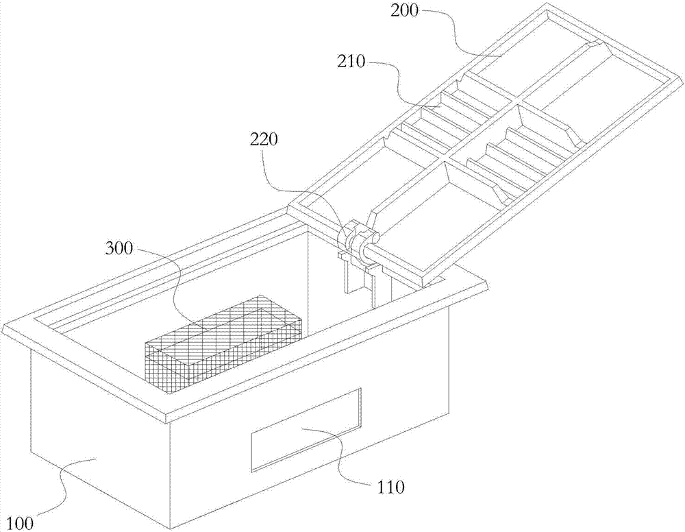 Rainwater sewage interception and flow distribution device and drainage system