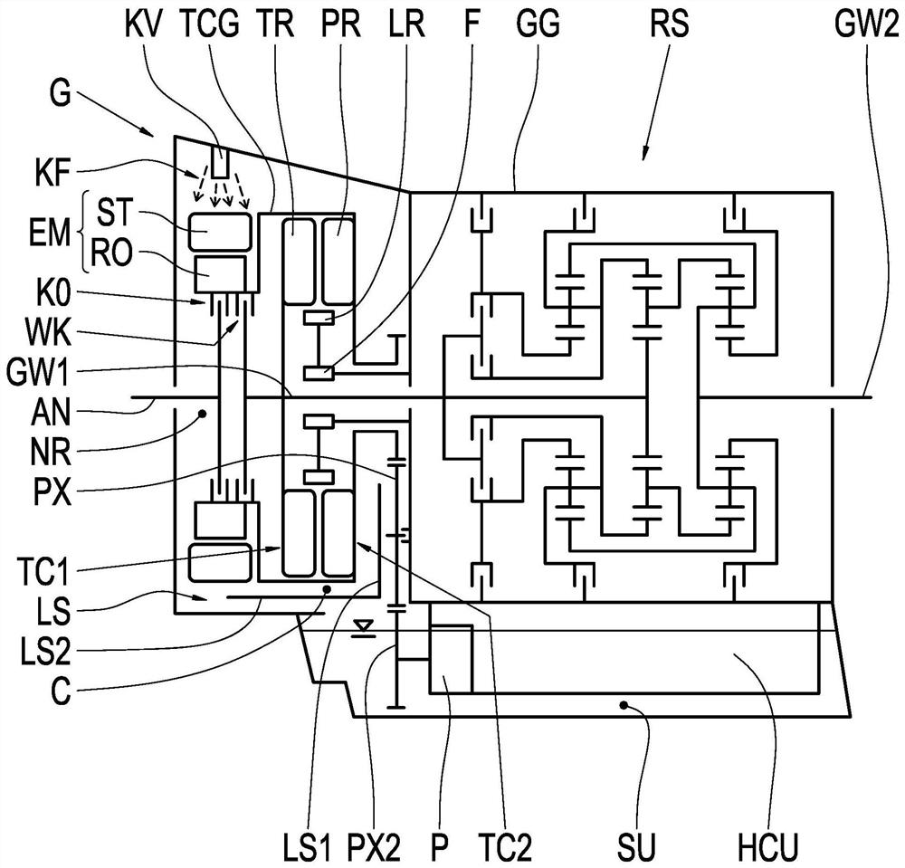 Hybrid Drive Unit and Drive Train for Motor Vehicle