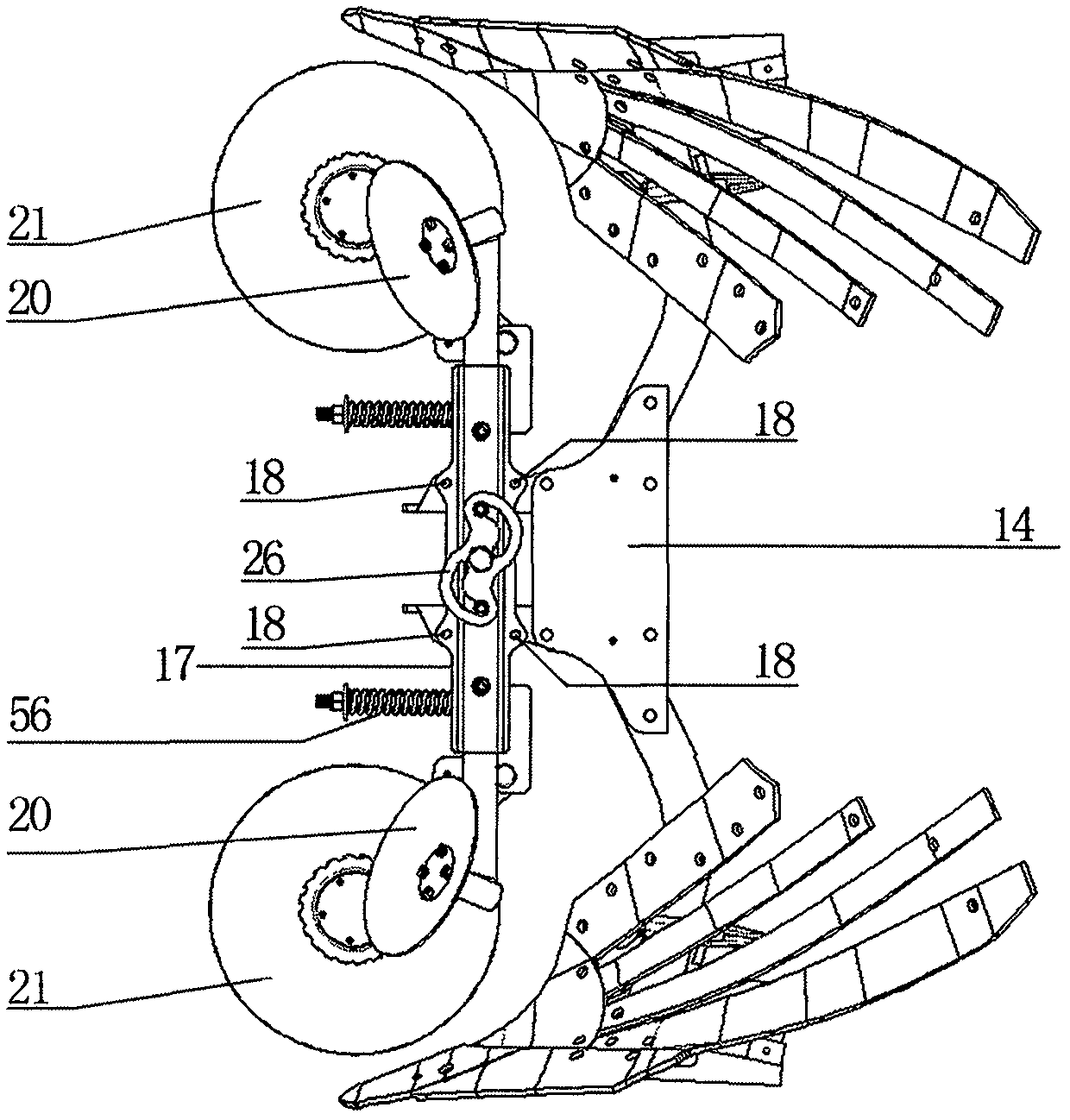 Straw mulching hydraulic flip plow