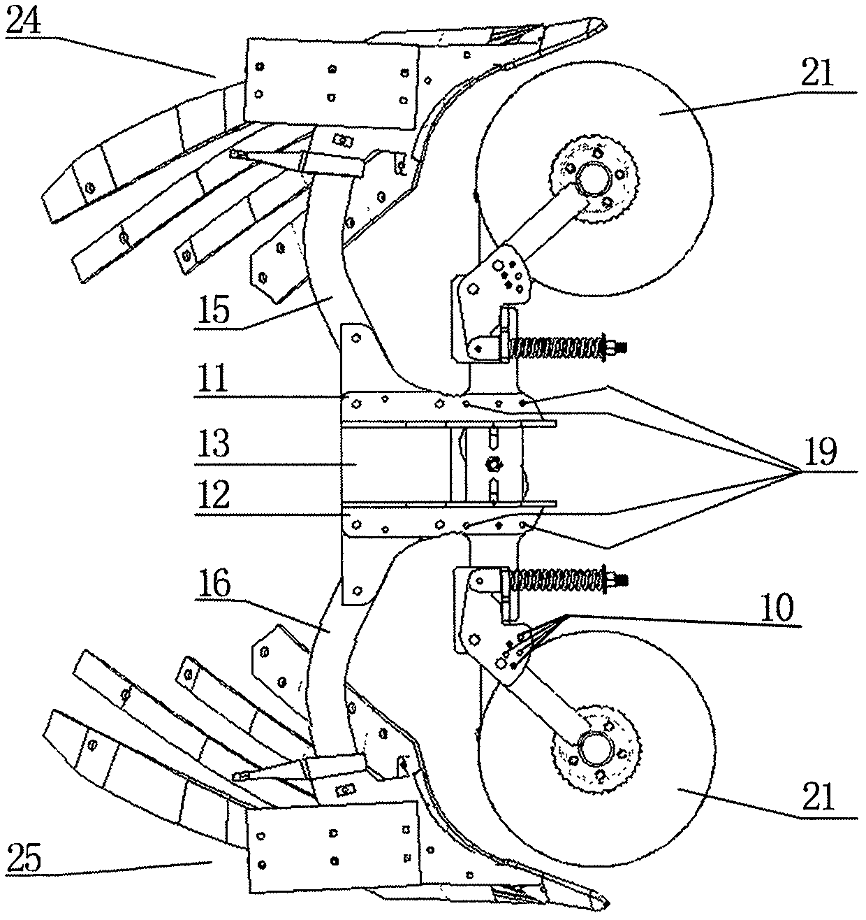 Straw mulching hydraulic flip plow