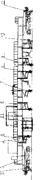 Fast rail-exchanging vehicle for jointless track and rail-exchanging method