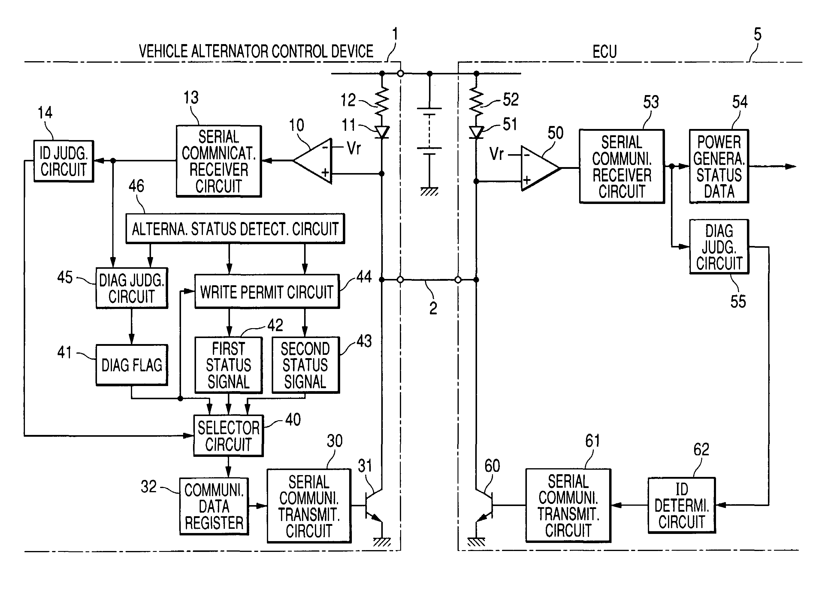 Vehicle alternator monitoring system and related failure monitoring method