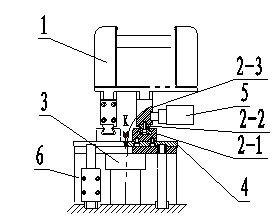 Loading and unloading device for engine cylinder block machining