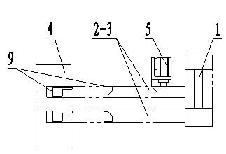 Loading and unloading device for engine cylinder block machining