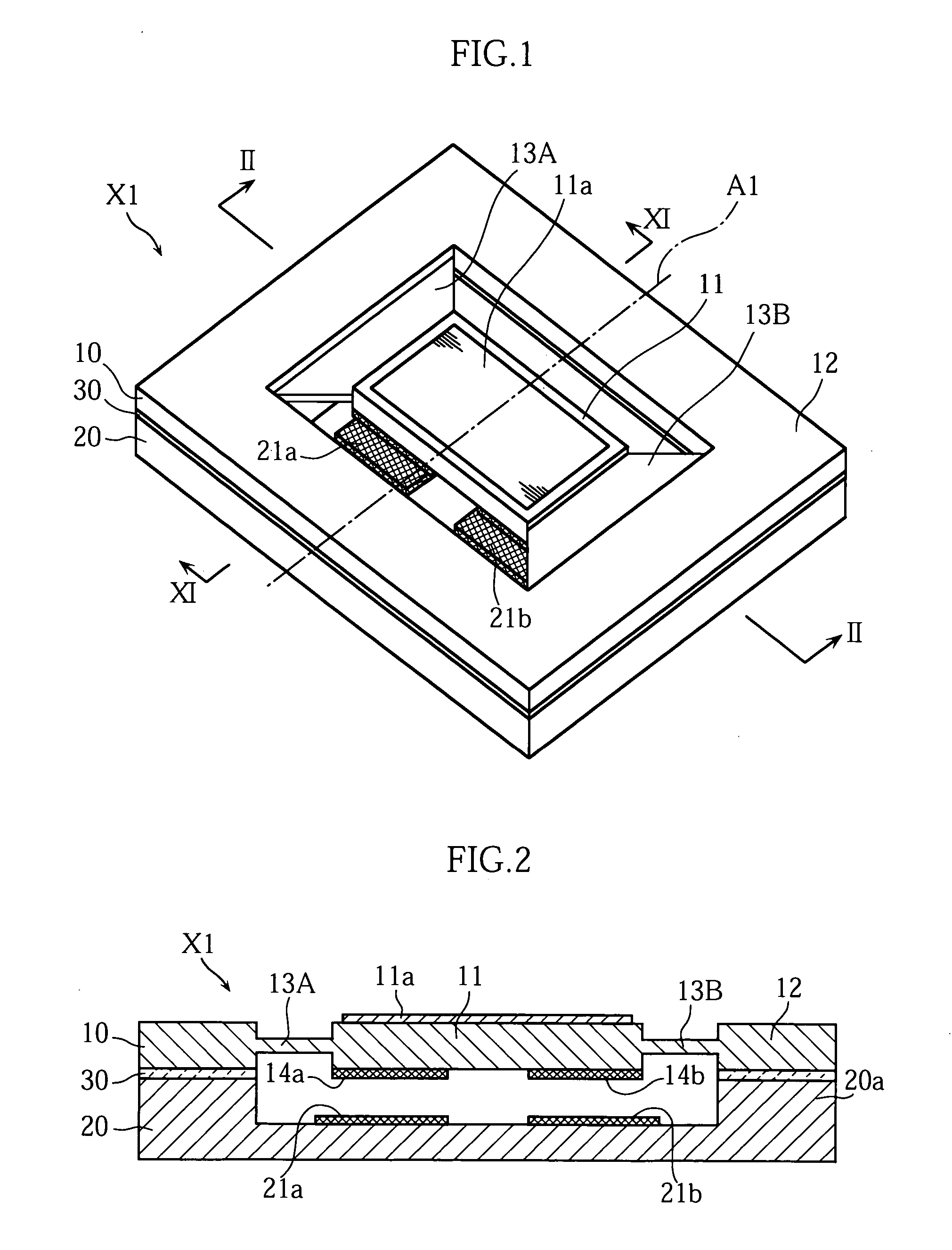 Micro-oscillation element incorporating springs