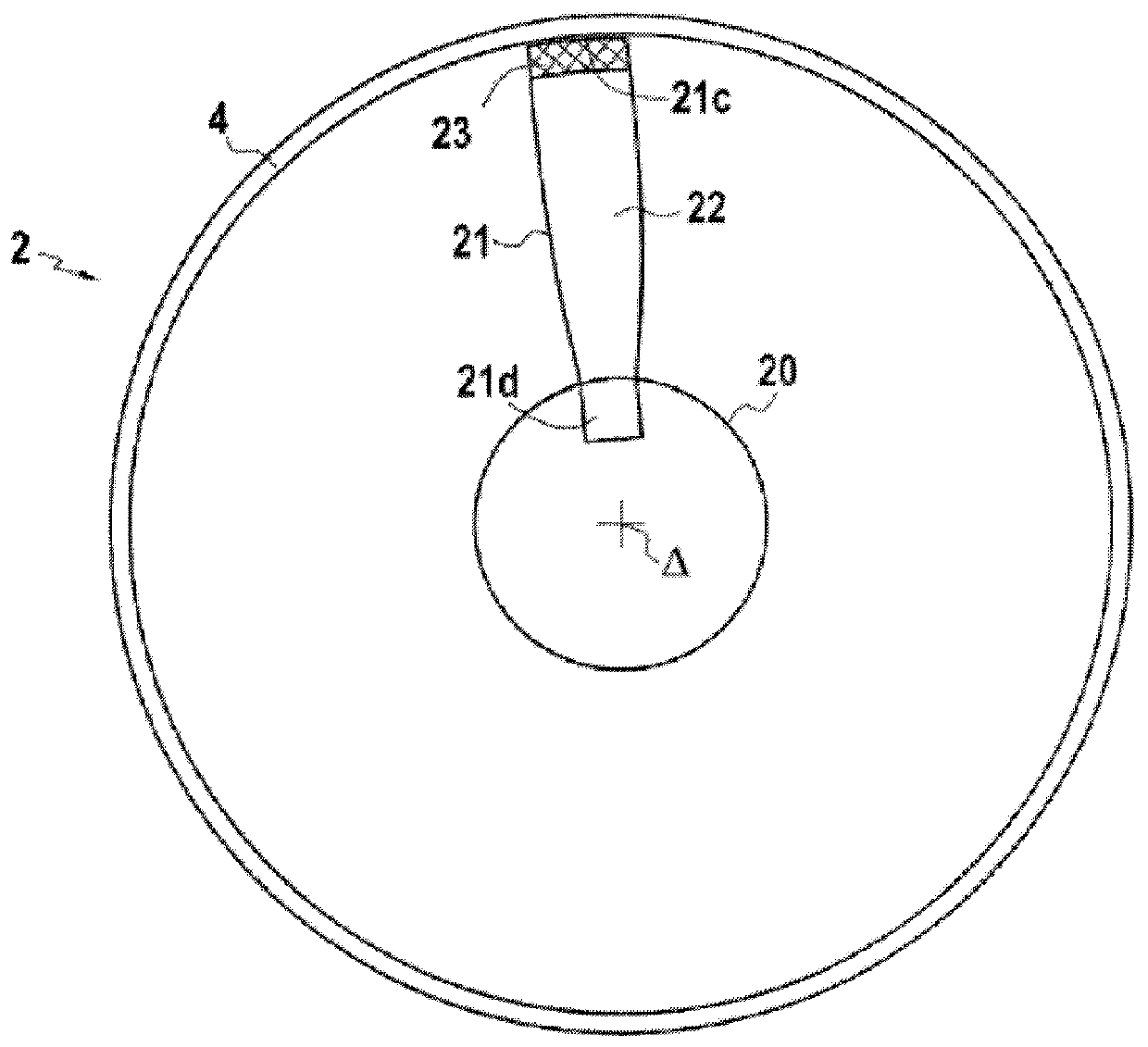 Composite material fan blade integrating large clearance