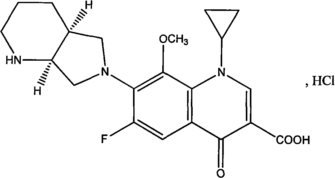 Method for performing industrialized production on moxifloxacin hydrochloride