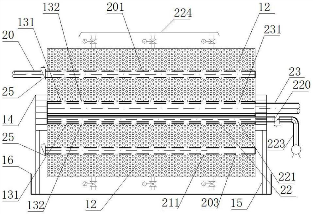 Live chain splicing type uninterrupted high-salinity wastewater purification device