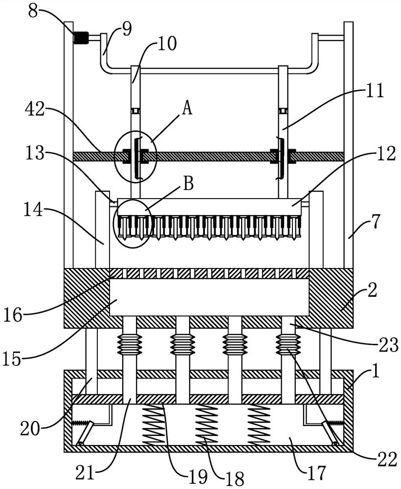 Light mineral wool fiber felt needling forming device