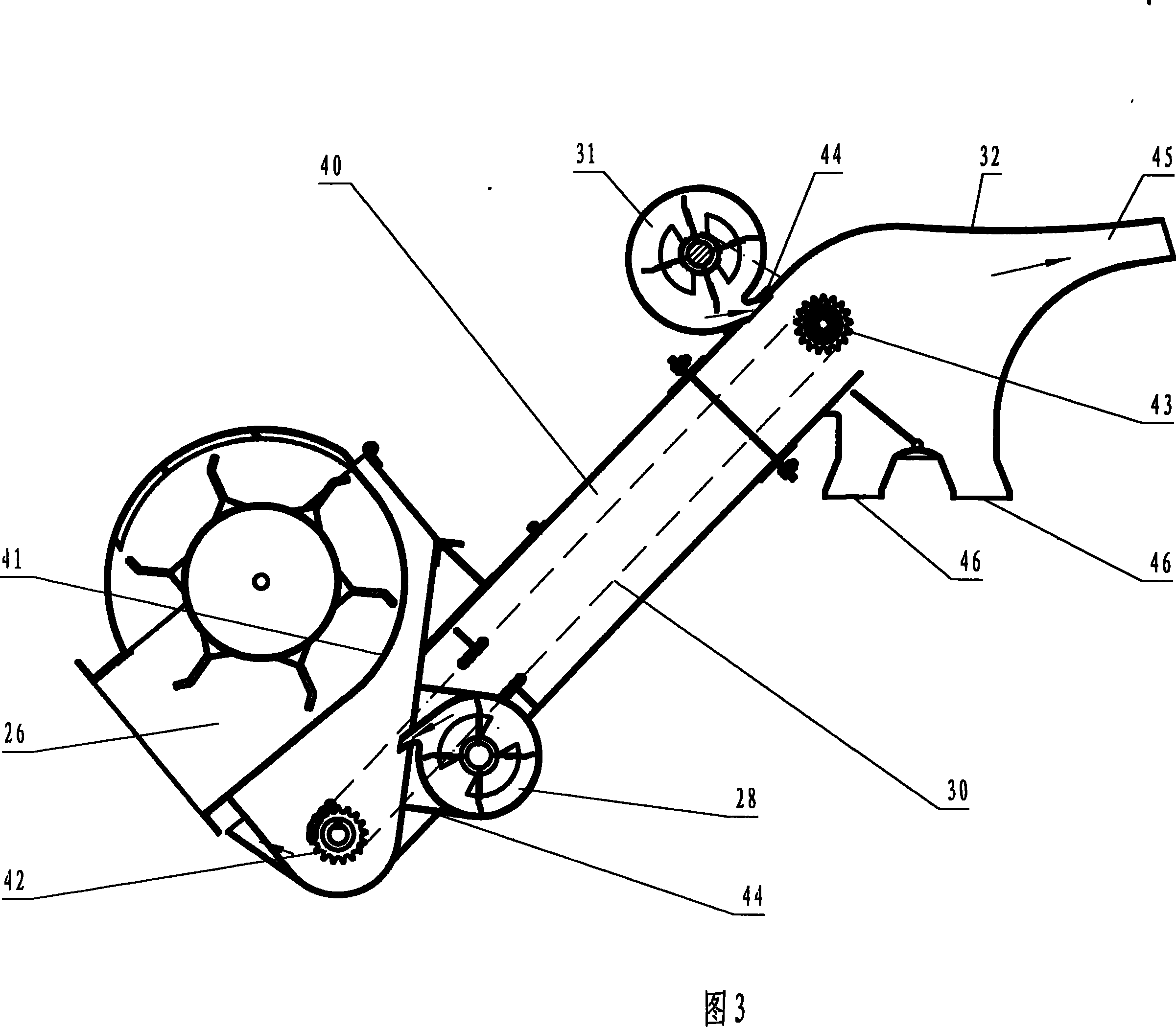 Track walking type minitype rice combine harvester