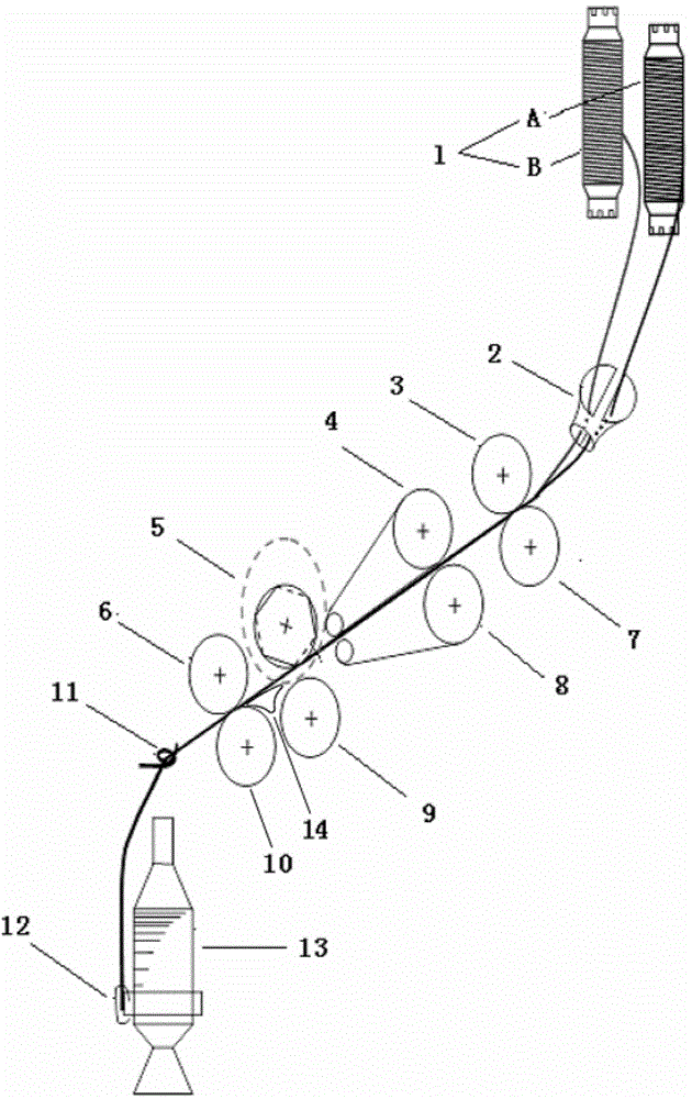 Novel colored spun yarn production method