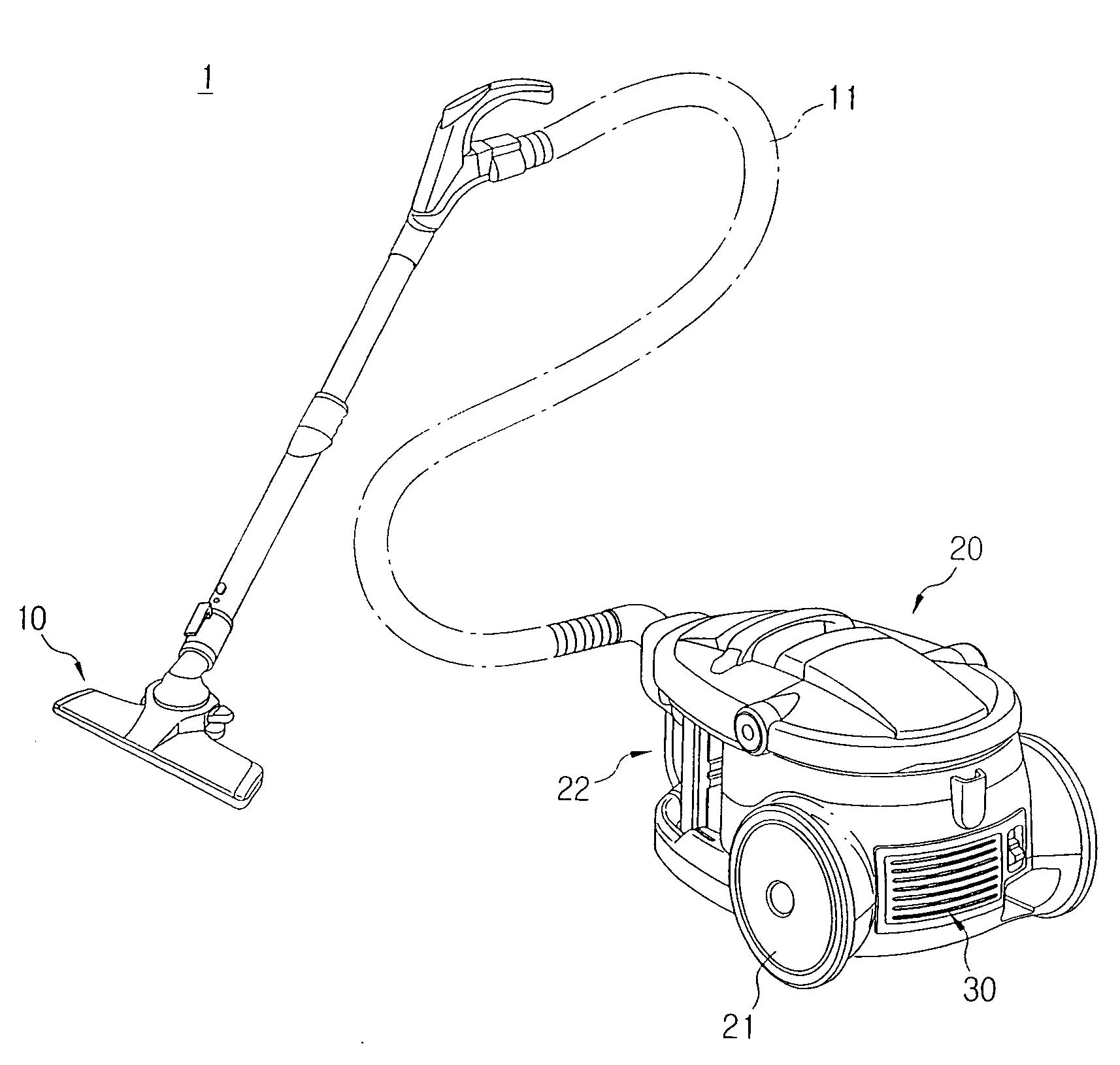 Discharging apparatus and vacuum cleaner having the same