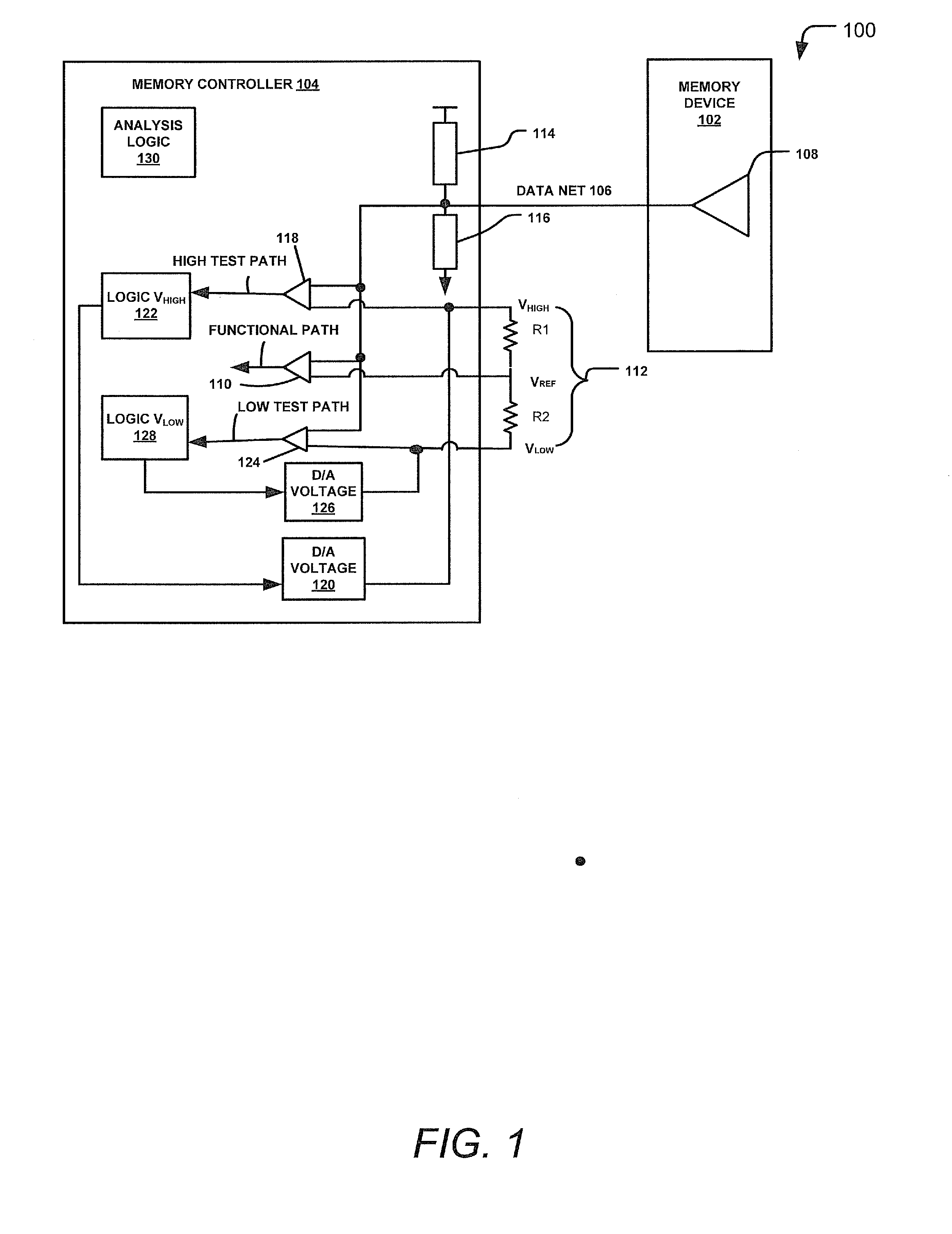 Setting a Reference Voltage in a Memory Controller Trained to a Memory Device