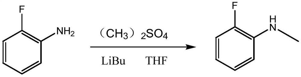 Synthesis method of N-methyl o-fluoroaniline