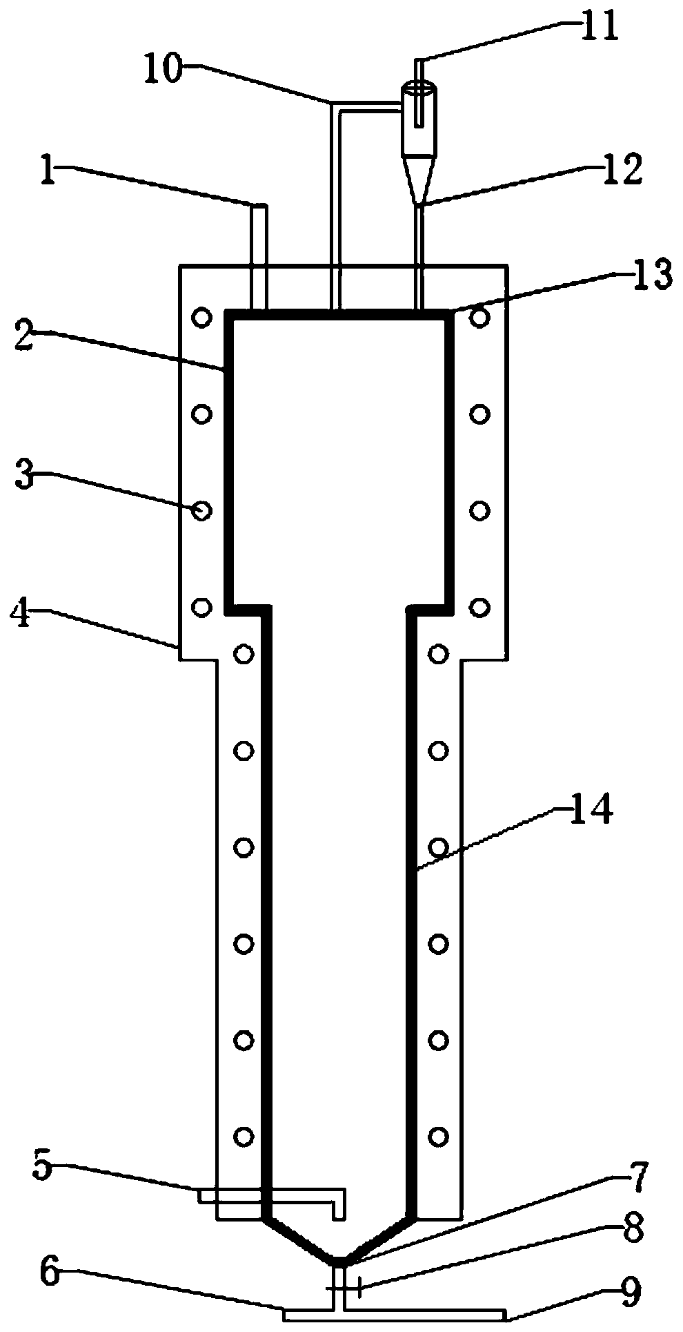 Preparation method and device of transition metal lithium oxide compound