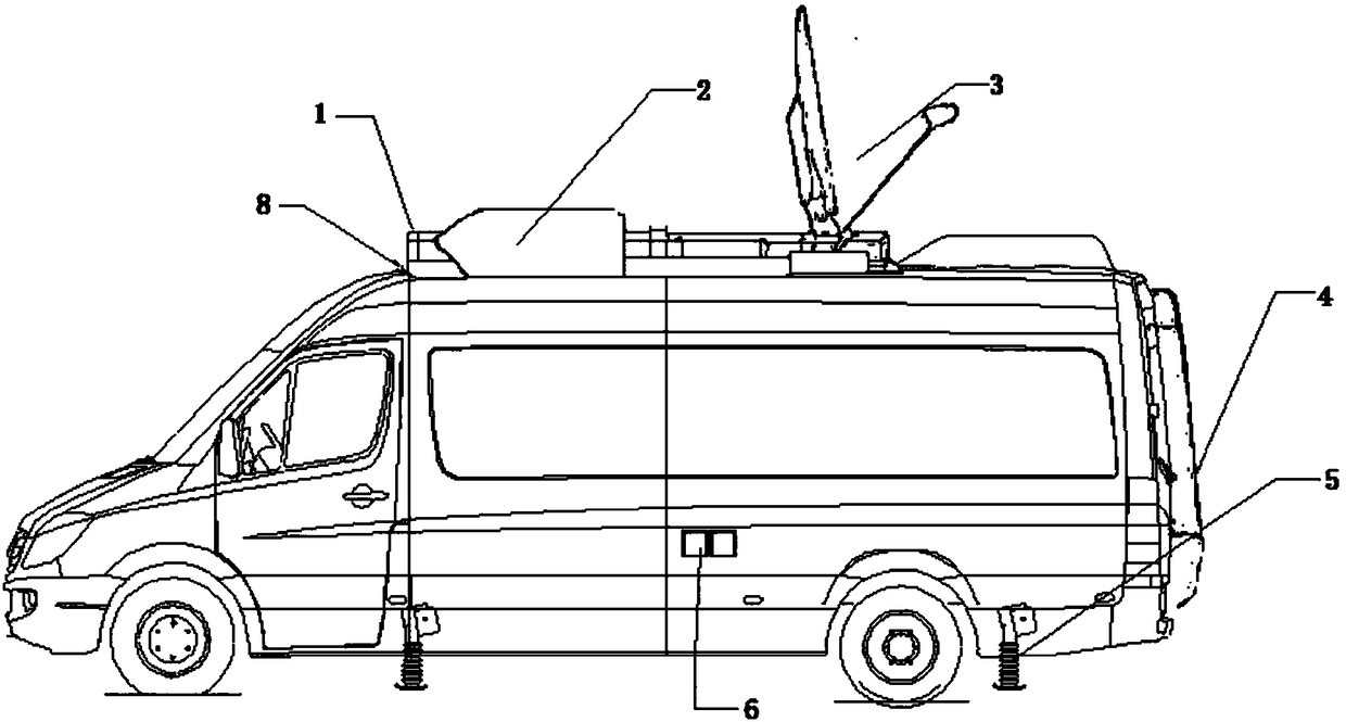 Remote sensing emergency monitoring and command vehicle