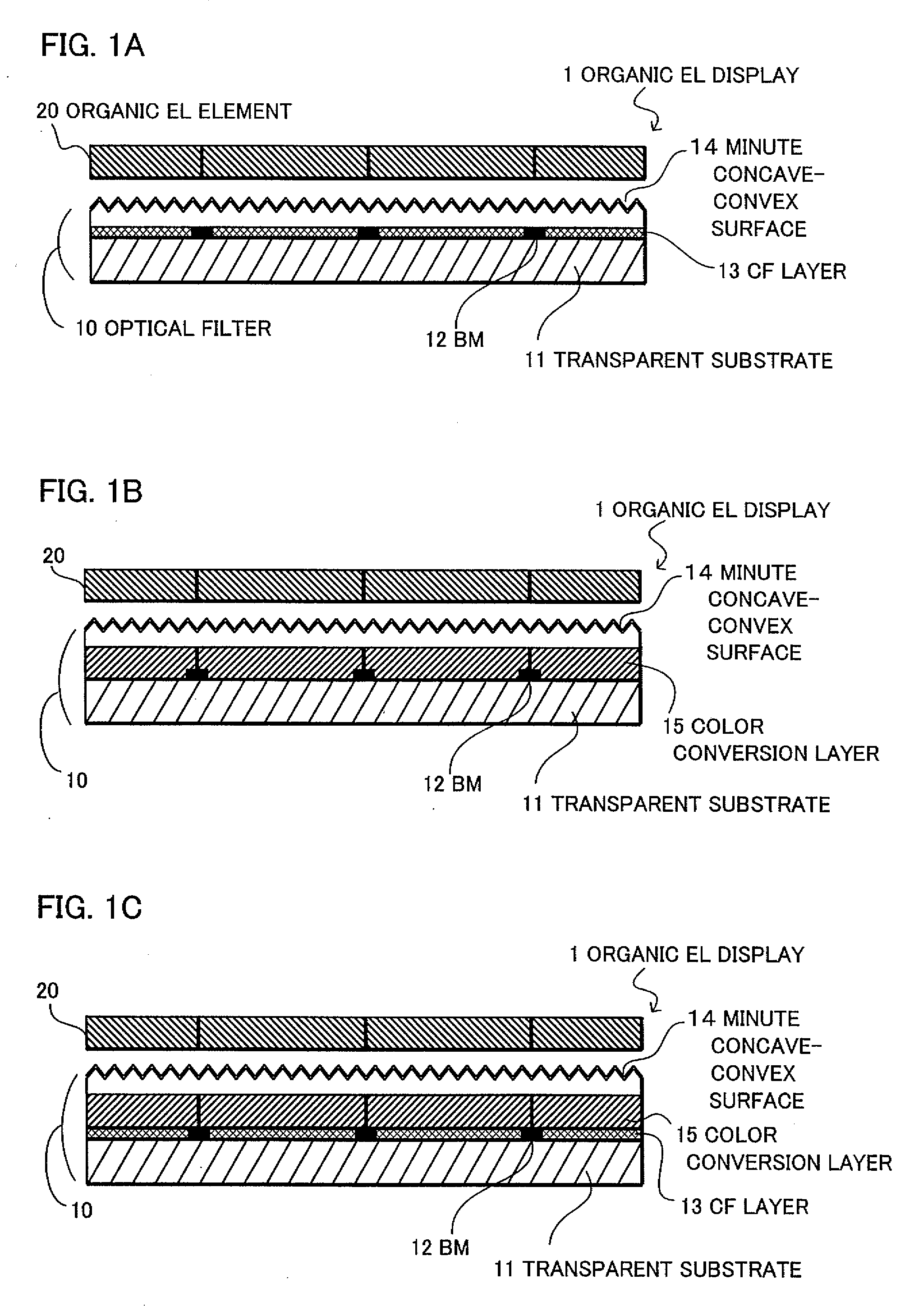 Optical filter and organic el display using the same