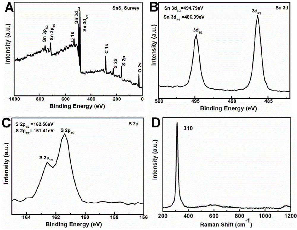 Two-dimensional ultrathin tin sulfide nanosheets, and preparation method and application thereof